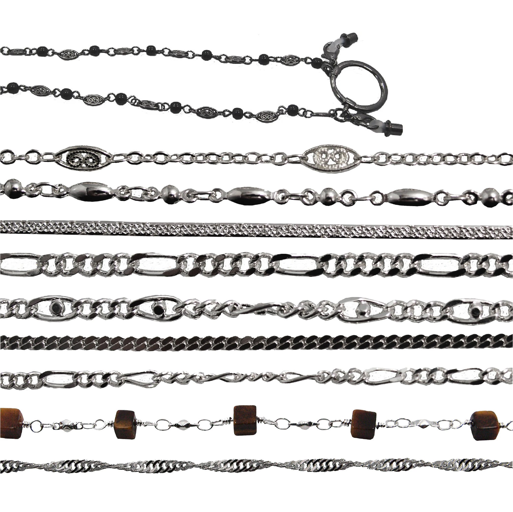 Chaînes en métal argent