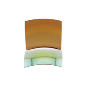 Lentilles base 6 polycarbonate polarisées miroir or-brunes