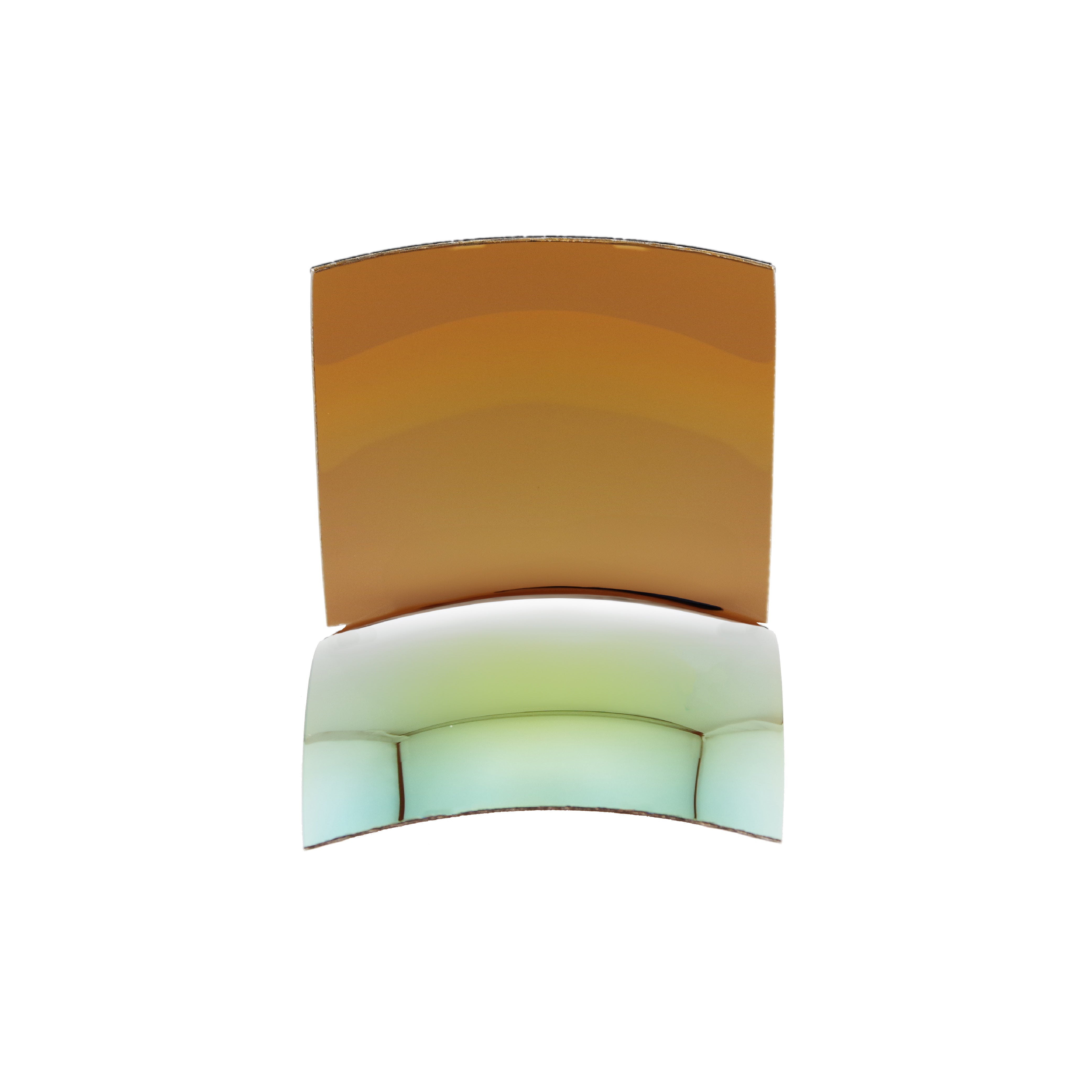 Lentilles base 6 polycarbonate polarisées miroir or-brunes